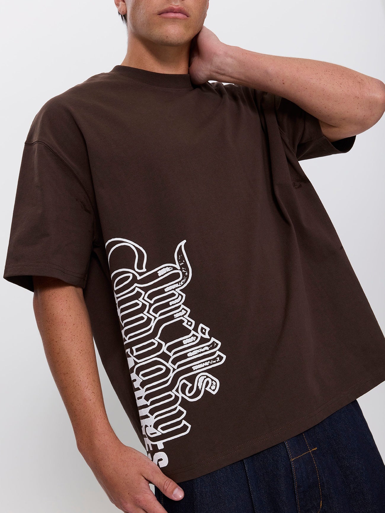 T.C.S.M. Box Fit Oversize Tee - Postal Brown XS