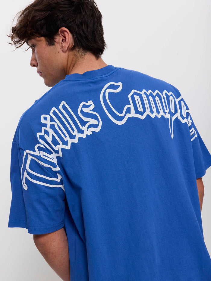 Heavy Chaos Box Fit Oversize Tee - Faded Royale XS