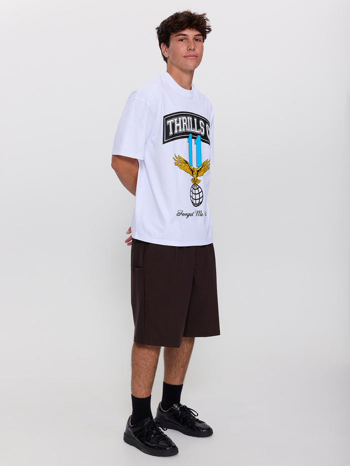 Forget Me Not Box Fit Oversize Tee - White XS