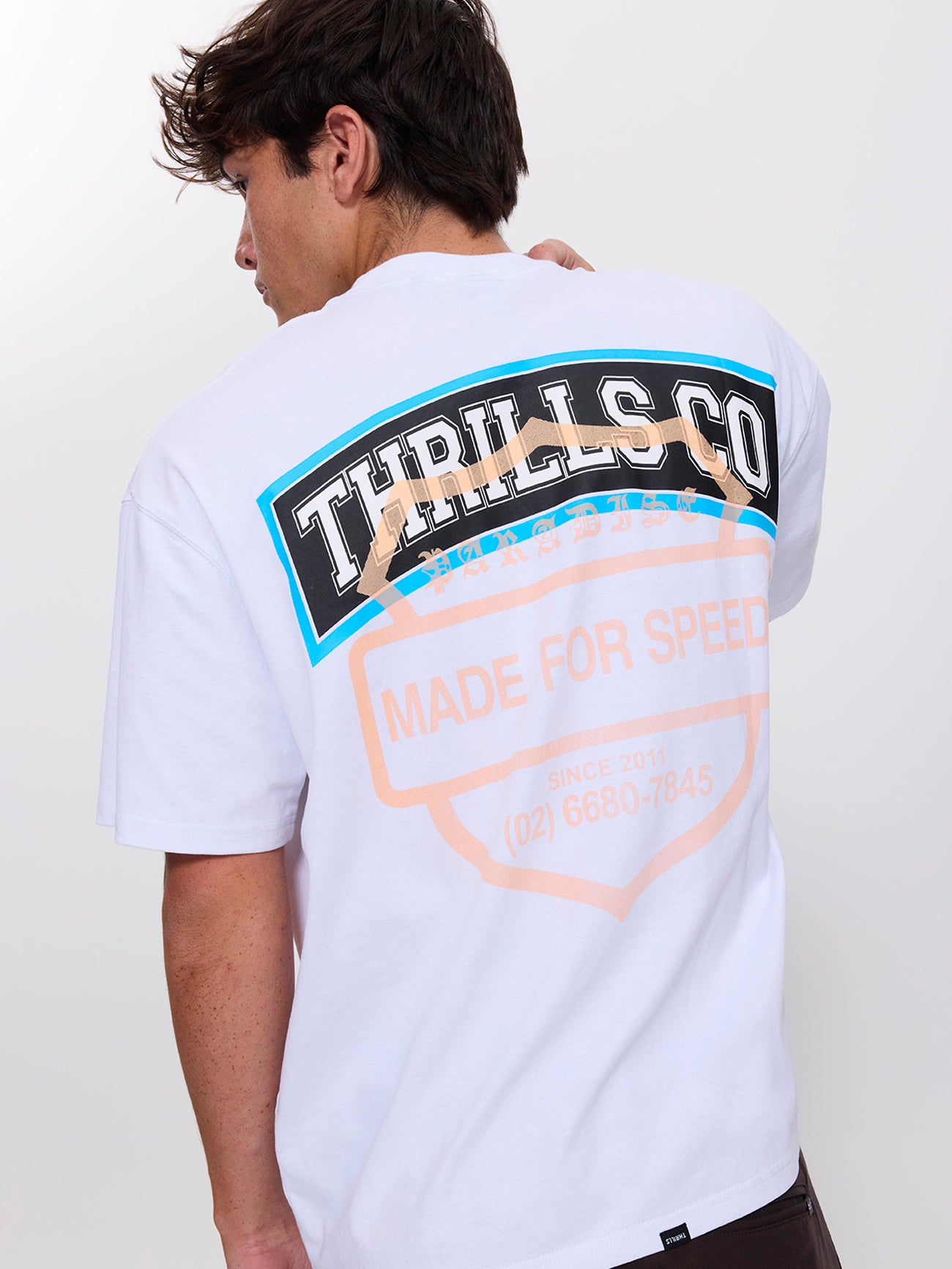 Forget Me Not Box Fit Oversize Tee - White XS