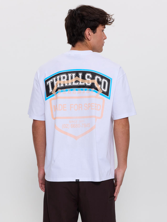 Forget Me Not Box Fit Oversize Tee - White XS