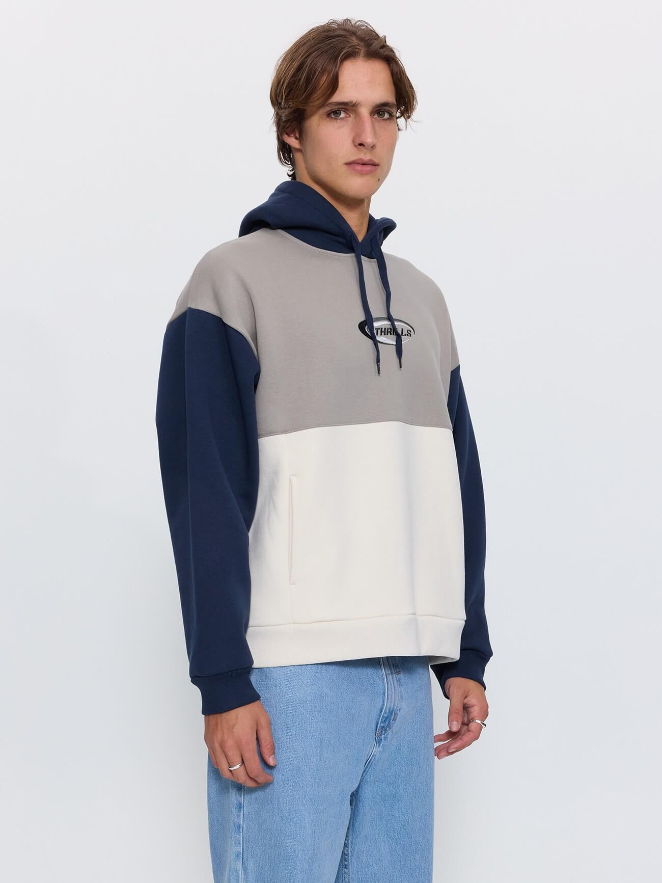 Odyssy Panel Slouch Pull On Cropped Hood - Fog XS