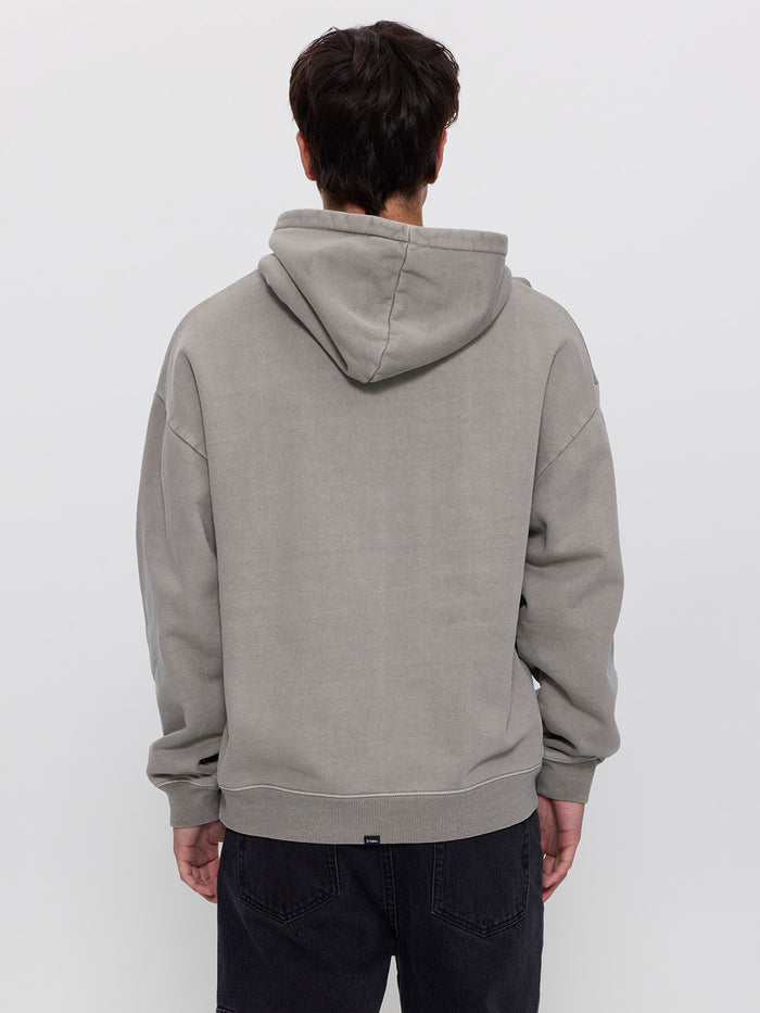 Thrills Military Slouch Pull On Cropped Hood - Fog XS