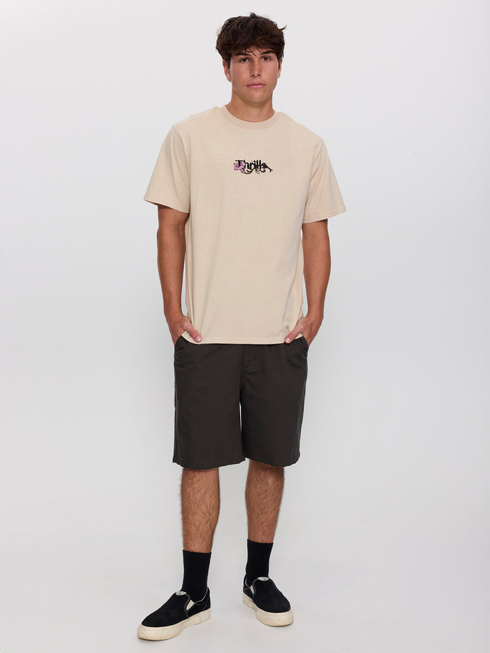 Mid Slacker Chino Short - Oil Green 26