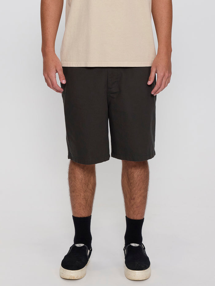 Mid Slacker Chino Short - Oil Green 26