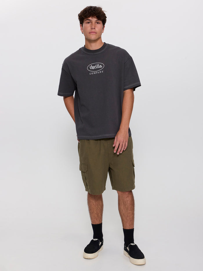 Bueno Elastic Cargo Short - Military Green 26
