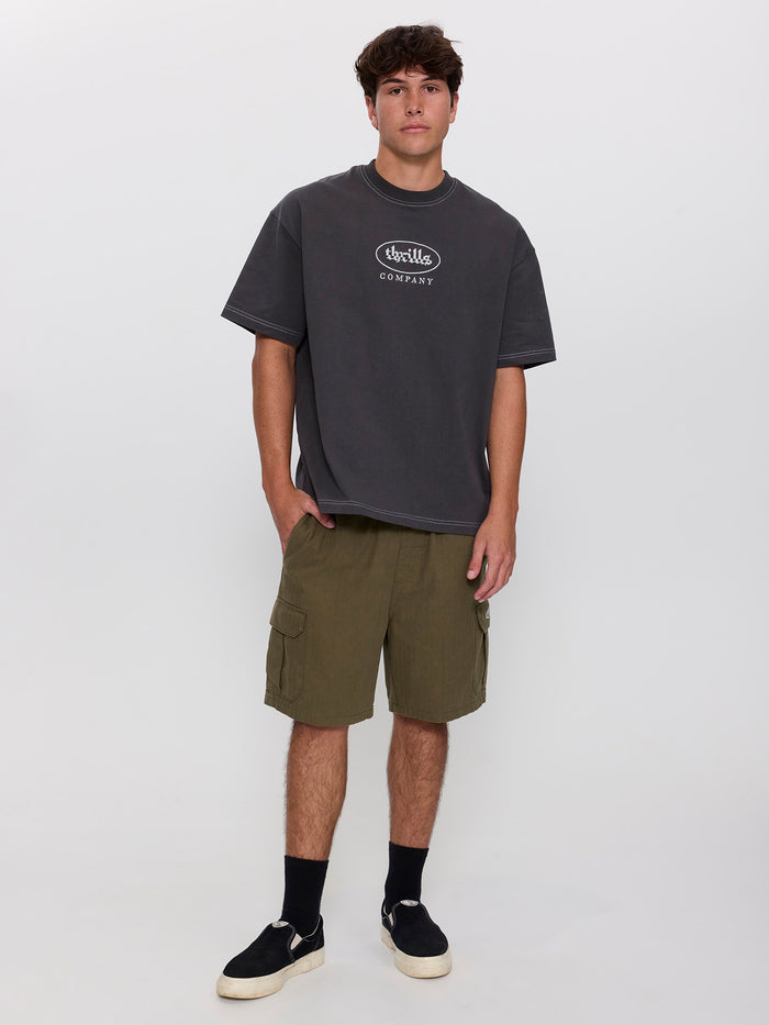 Bueno Elastic Cargo Short - Military Green 26