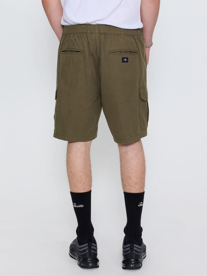 Bueno Elastic Cargo Short - Military Green 26