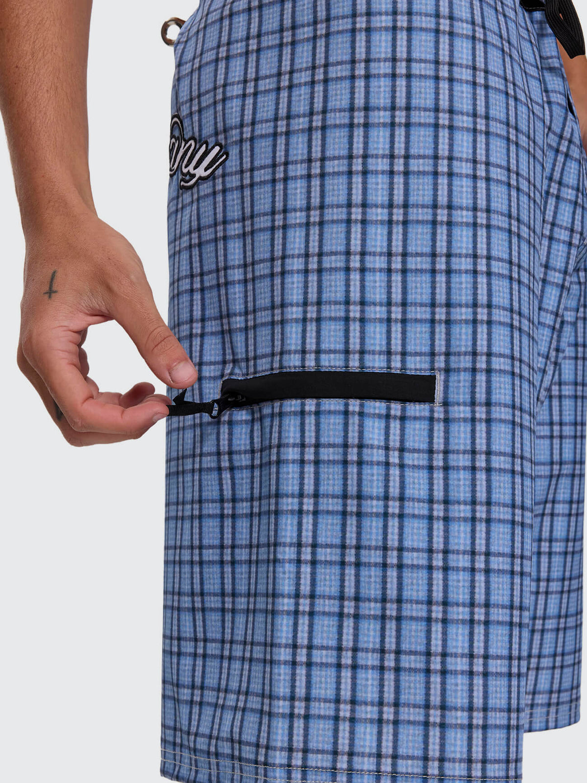 Lost Cause Check Boardshort - Vintage Blue
