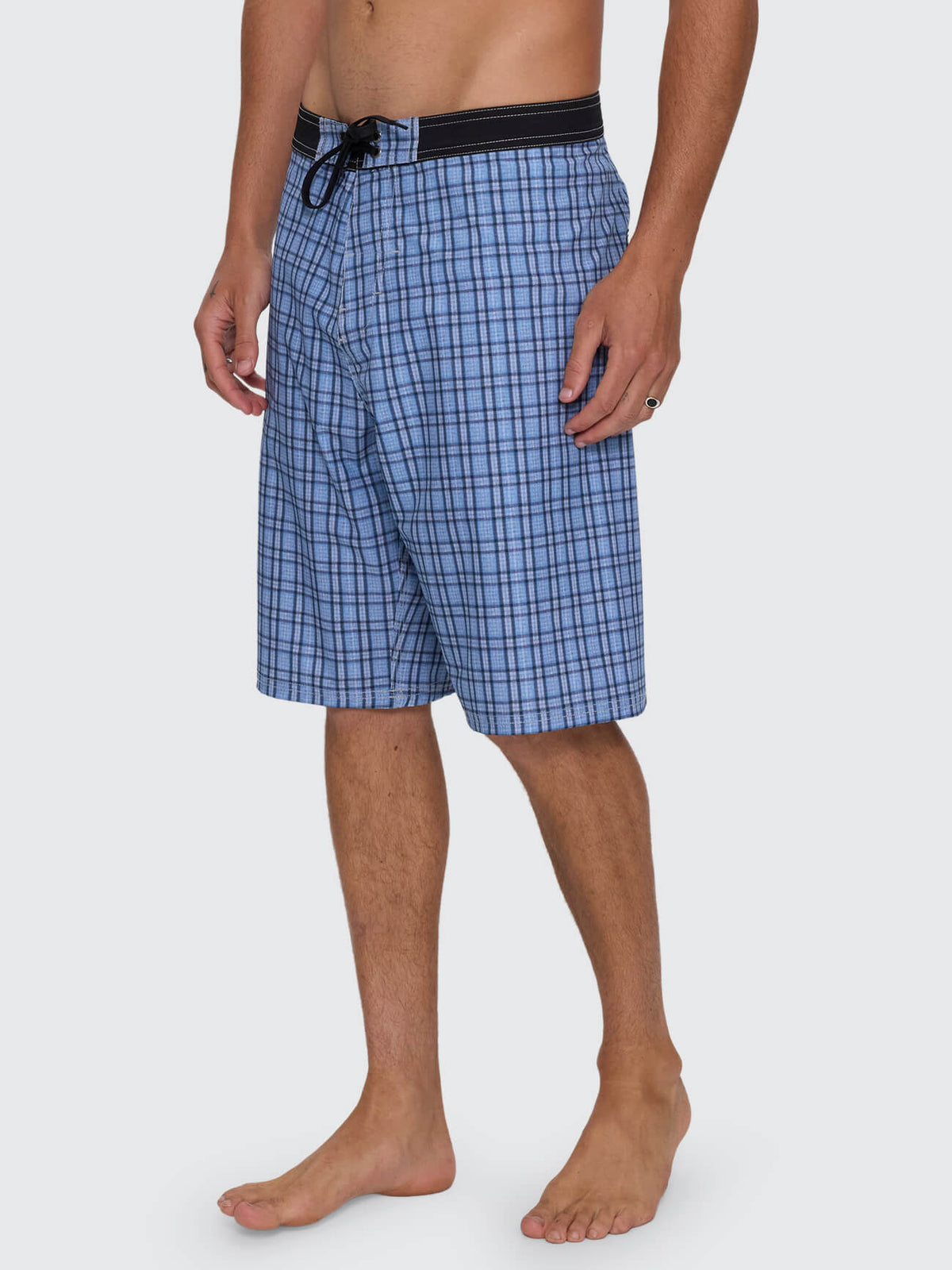 Lost Cause Check Boardshort - Vintage Blue