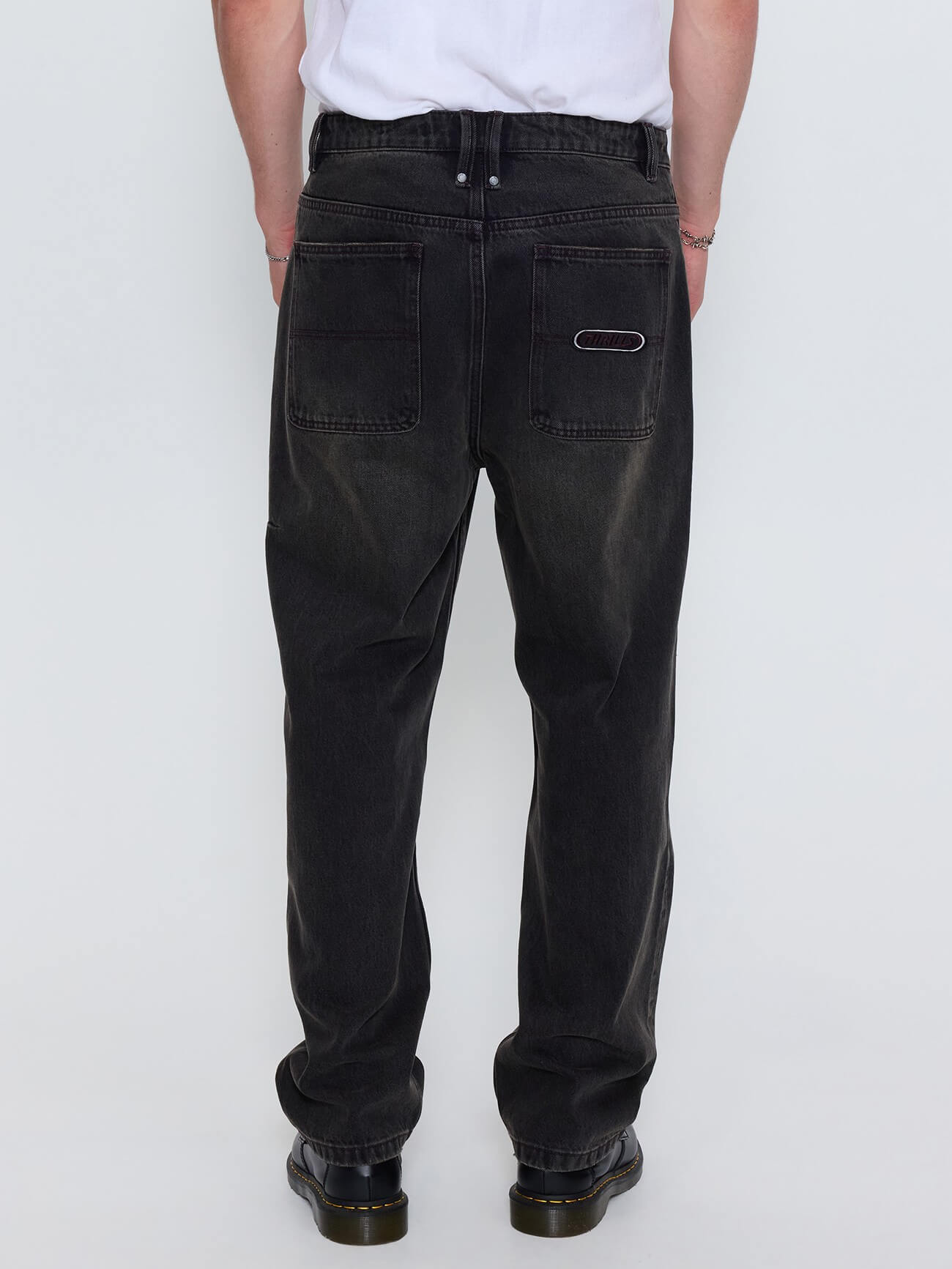 Built To Win Mid Slacker Relaxed Long Denim Jean - Licorice 26