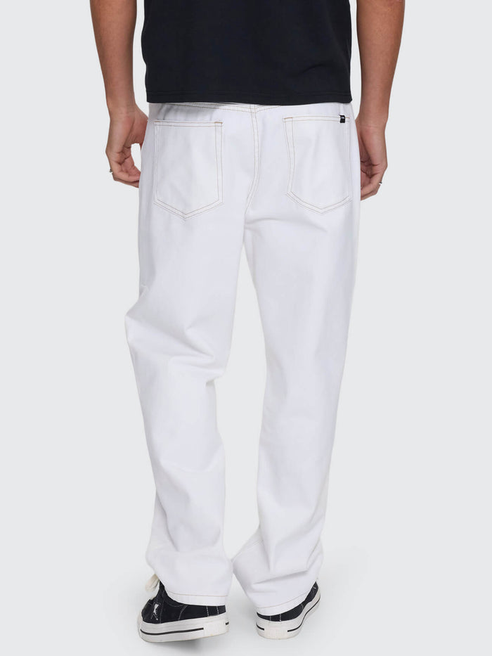 Slacker Relaxed Denim Jean - Vintage White 26