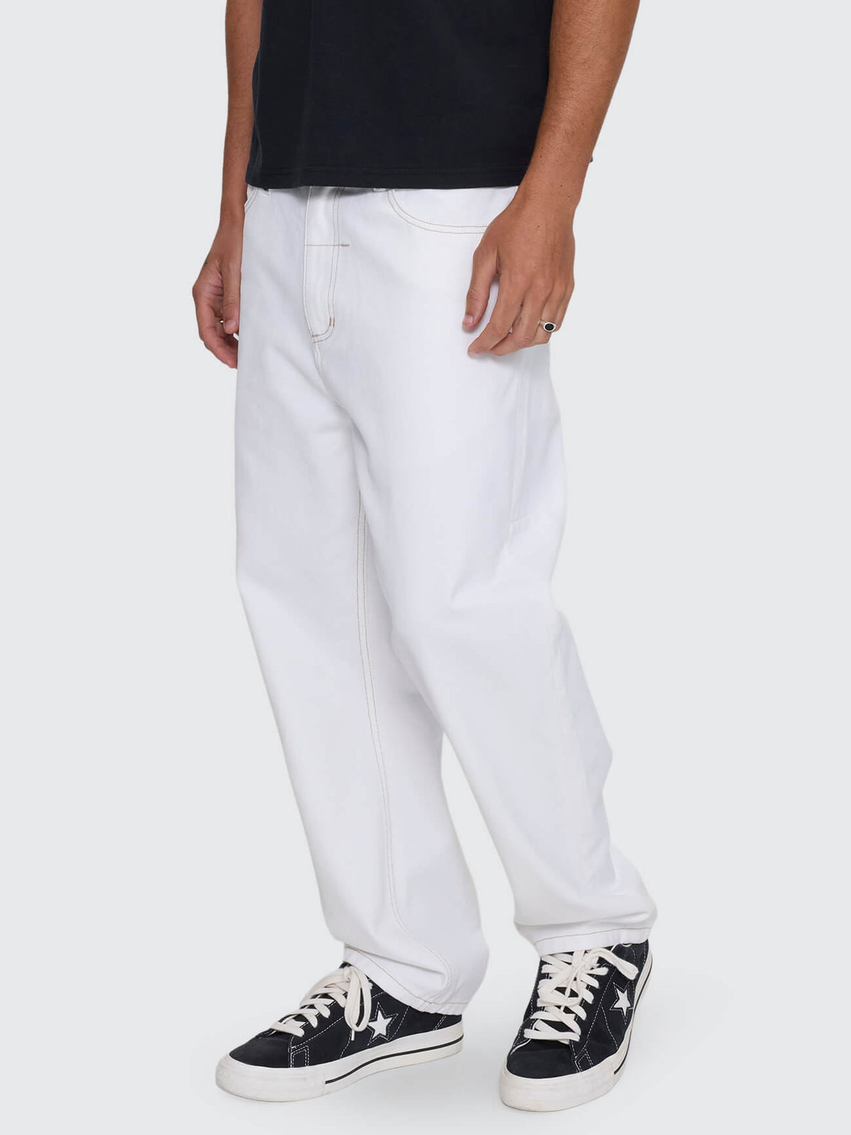 Slacker Relaxed Denim Jean - Vintage White 26