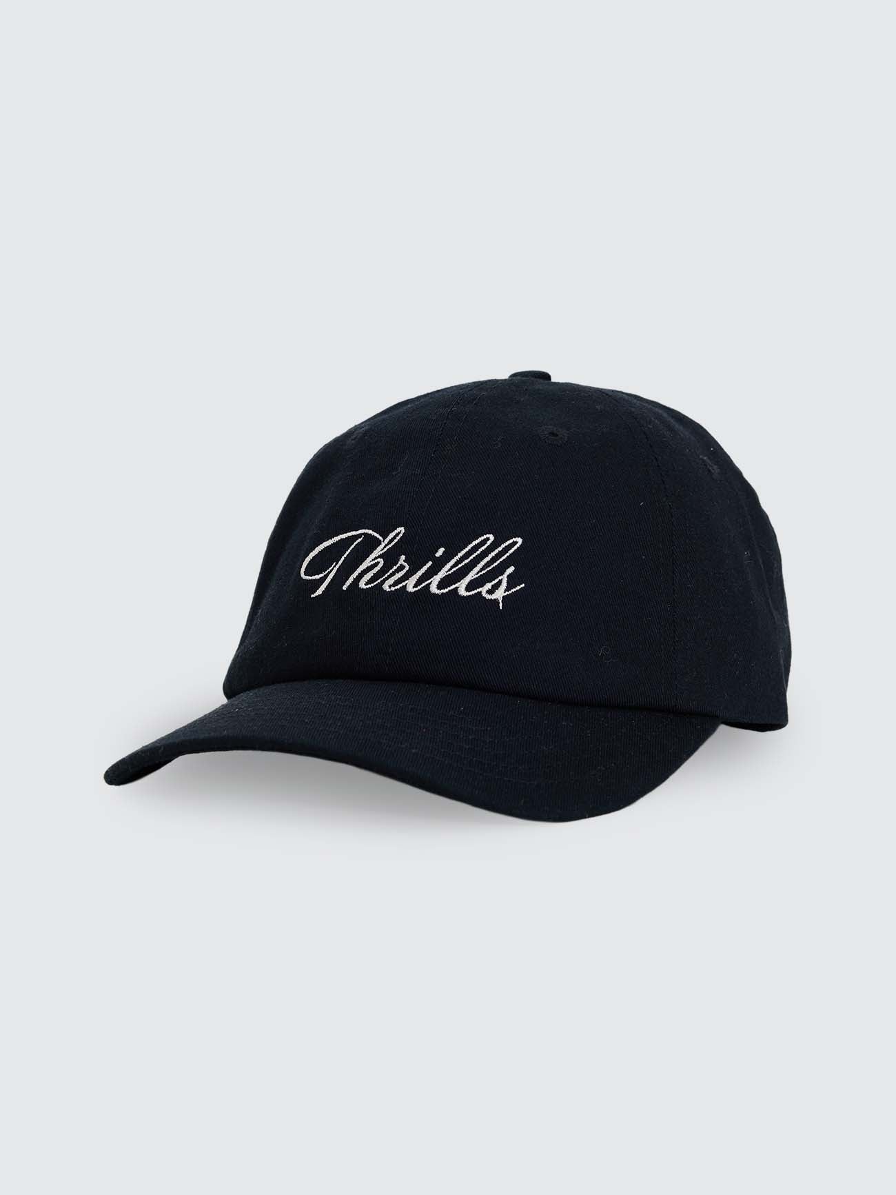 Script 6 Panel Cap - Black