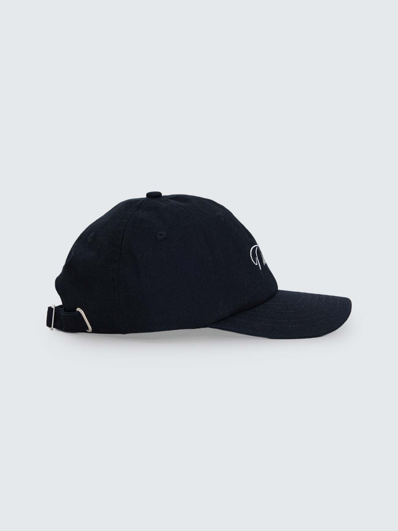 Script 6 Panel Cap - Black