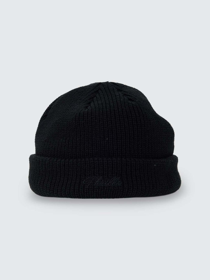 Script Wharf Beanie - Black