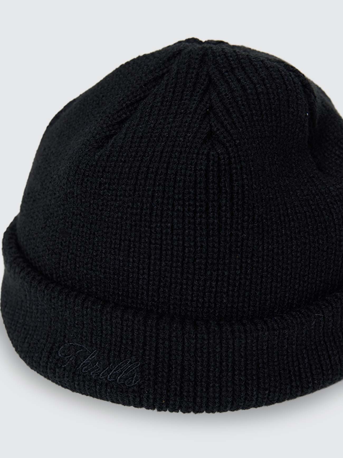 Script Wharf Beanie - Black | Thrills Co.