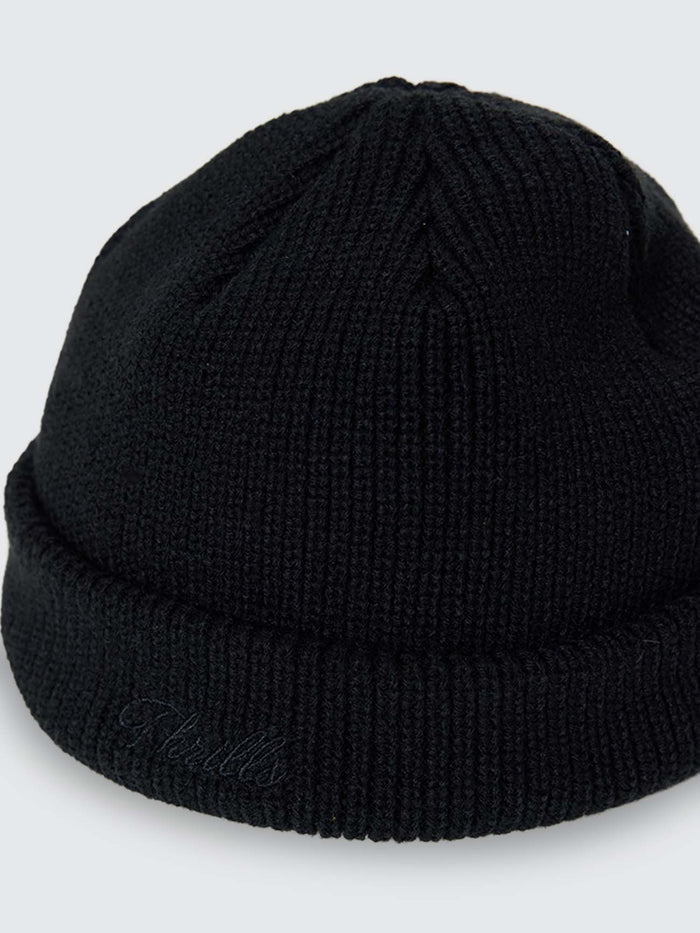 Script Wharf Beanie - Black
