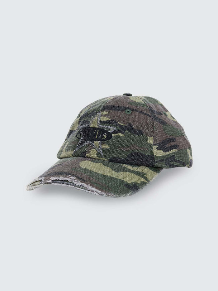 Big Star Camo 6 Panel Cap - Army Green Deep Woods Camo