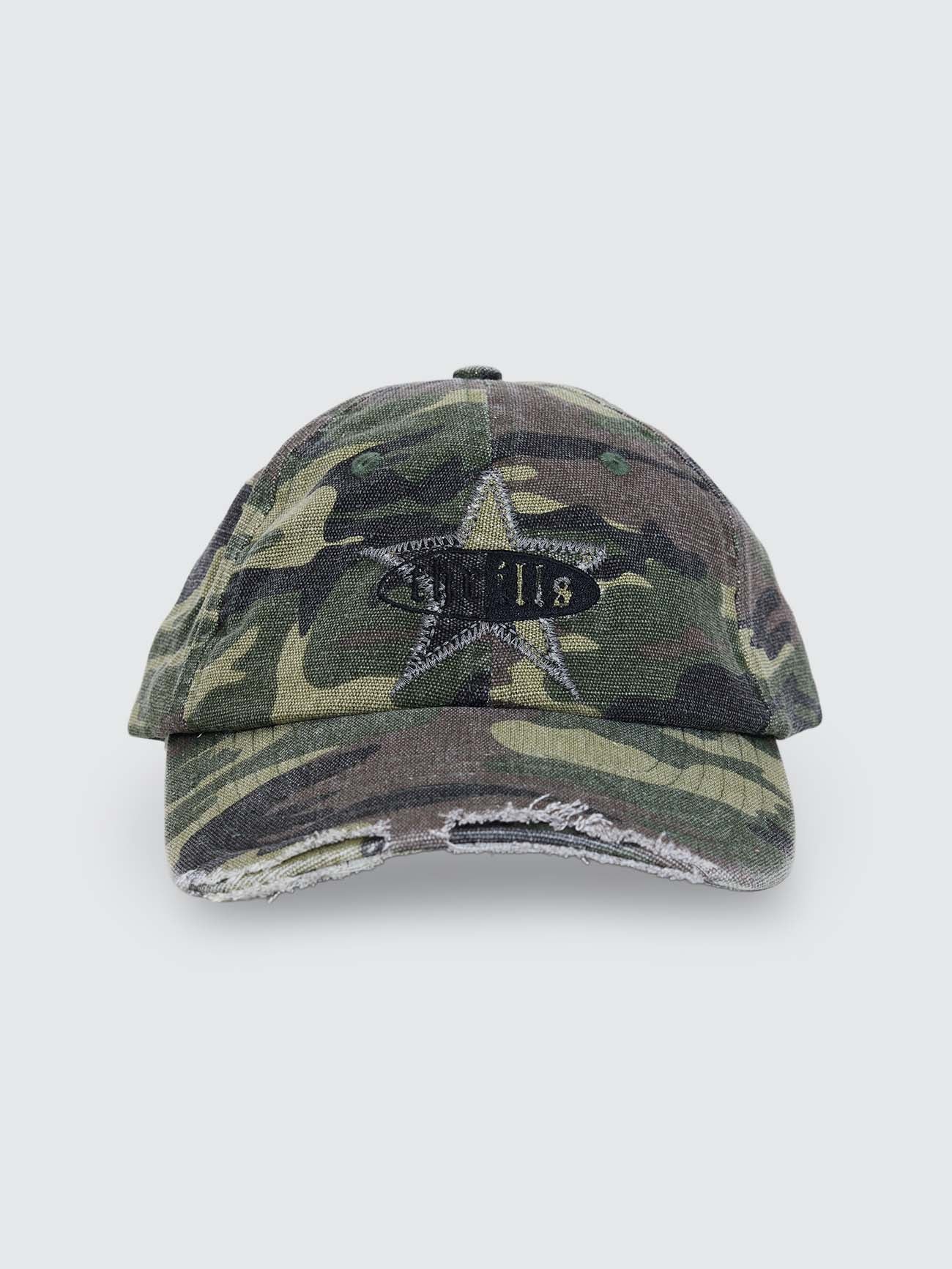 Big Star Camo 6 Panel Cap - Army Green Deep Woods Camo