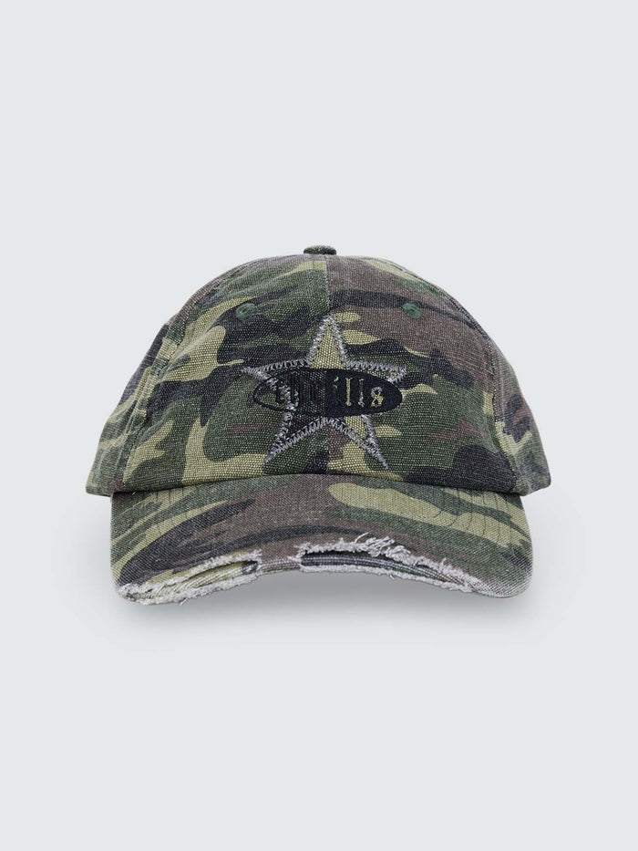 Big Star Camo 6 Panel Cap - Army Green Deep Woods Camo