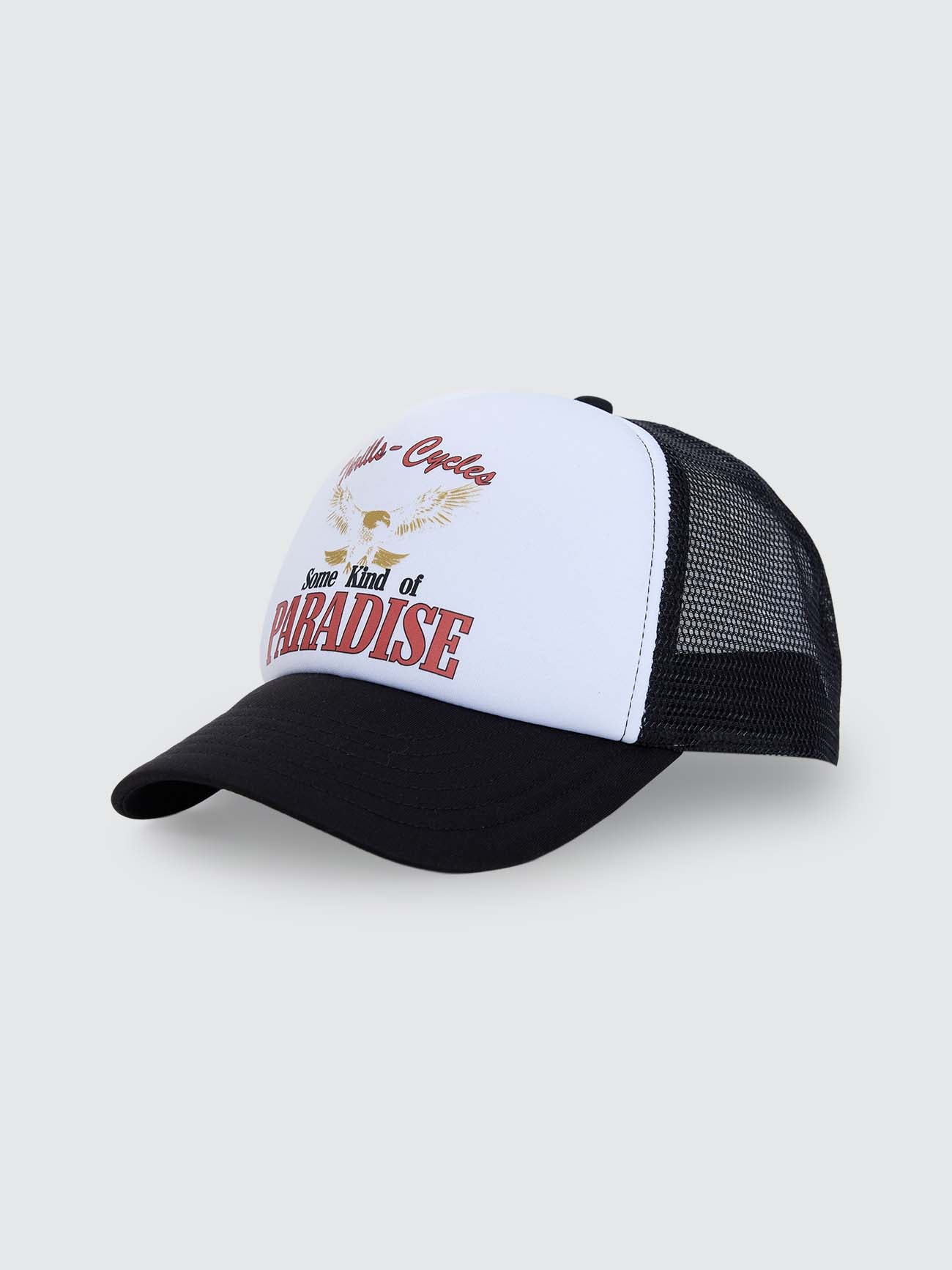 Paradise Foam Trucker Cap - Black - White