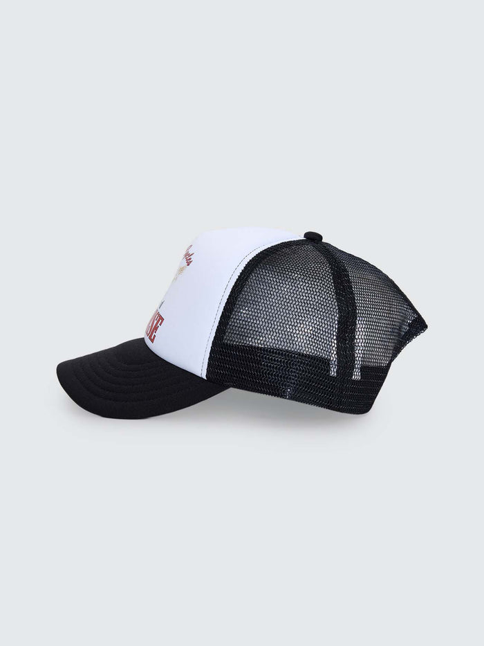 Paradise Foam Trucker Cap - Black - White