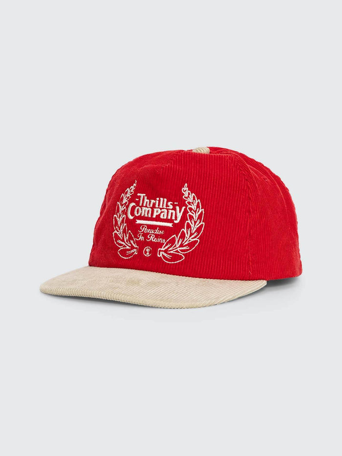 Crest 5 Panel Cap - Racing Red