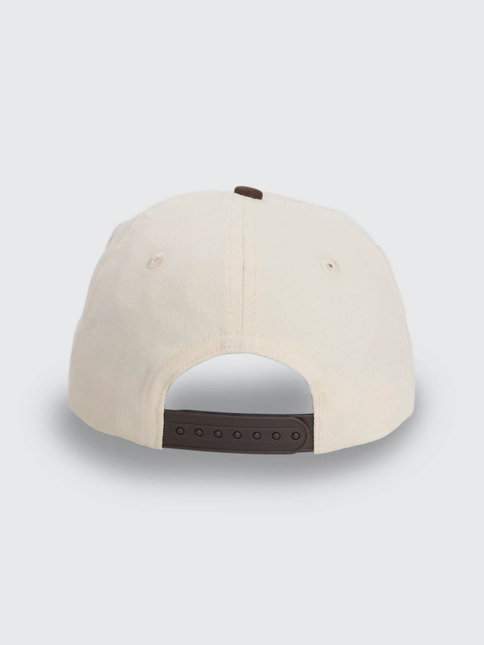 Neighbourhood 5 Panel Short Brim Cap - Dirty White - Postal Brown One Size