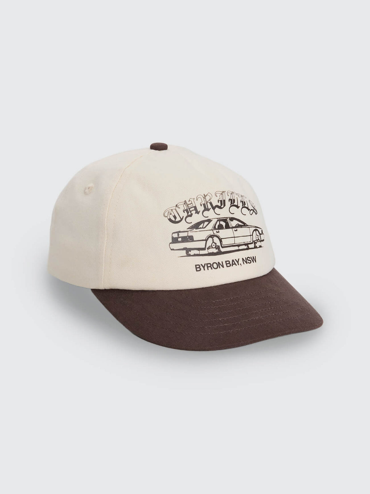 Neighbourhood 5 Panel Short Brim Cap - Dirty White - Postal Brown One Size
