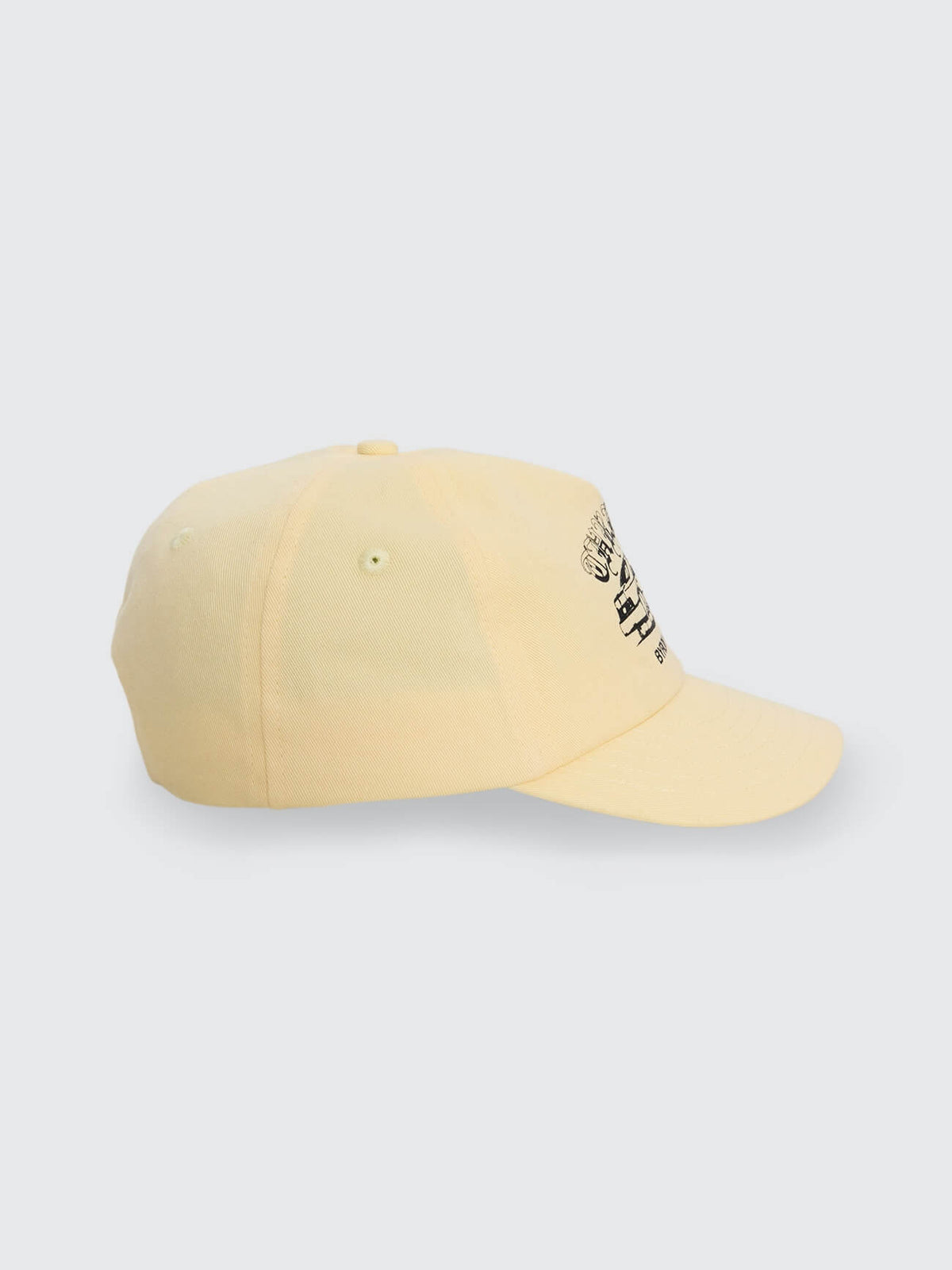 Neighbourhood 5 Panel Short Brim Cap - Butter Yellow One Size