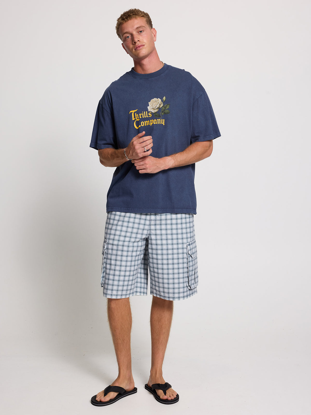 A New Paradise Box Fit Oversize Tee - Heritage Navy XS