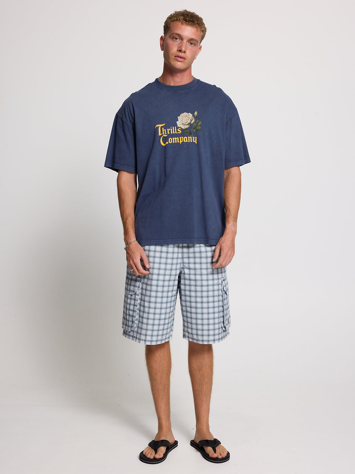 A New Paradise Box Fit Oversize Tee - Heritage Navy XS