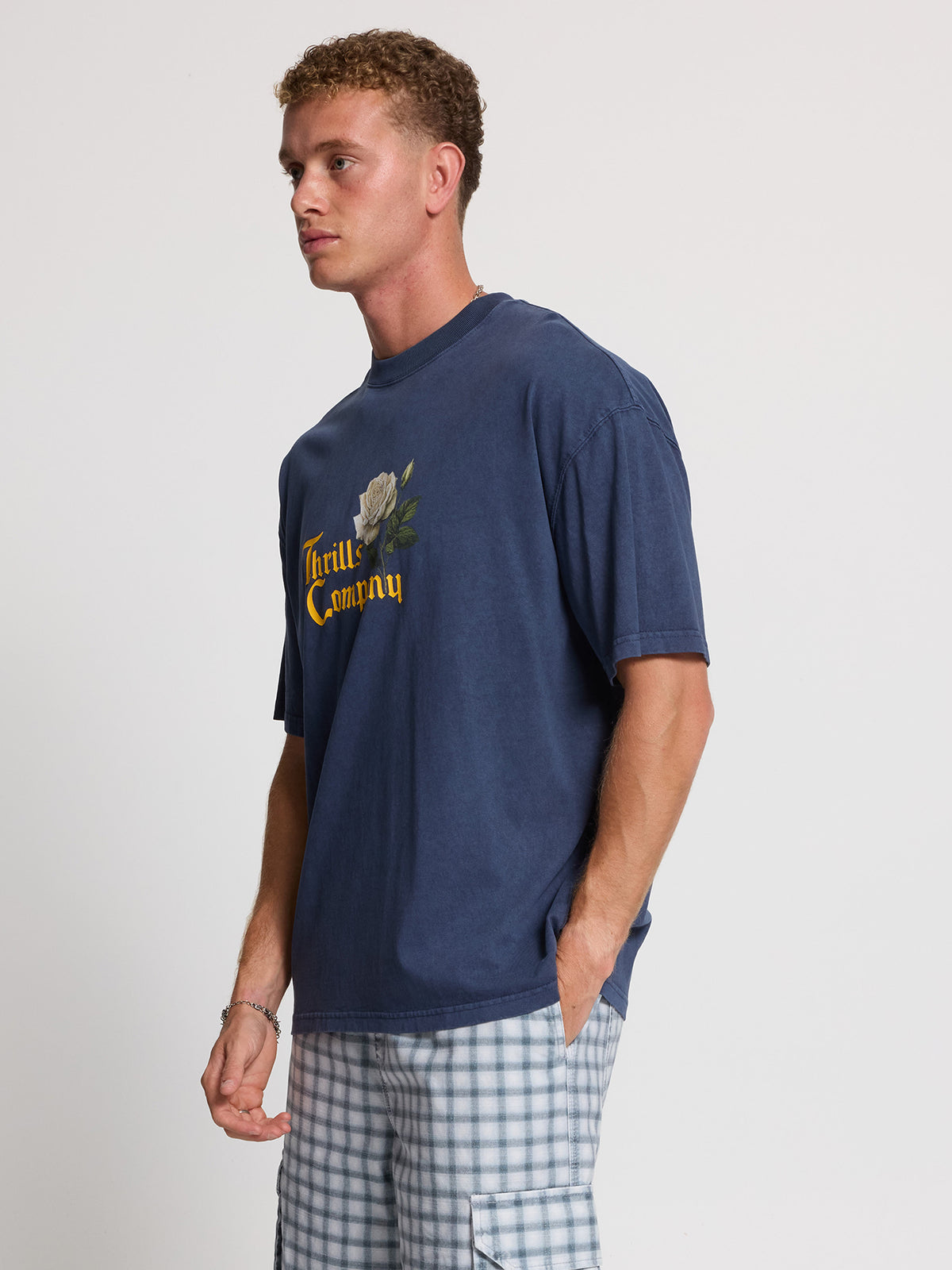A New Paradise Box Fit Oversize Tee - Heritage Navy XS