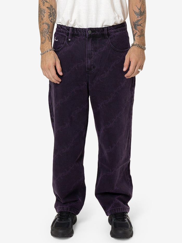 Thrills x Epokhe Big Slacker Baggy Denim Jean - Black/Purple