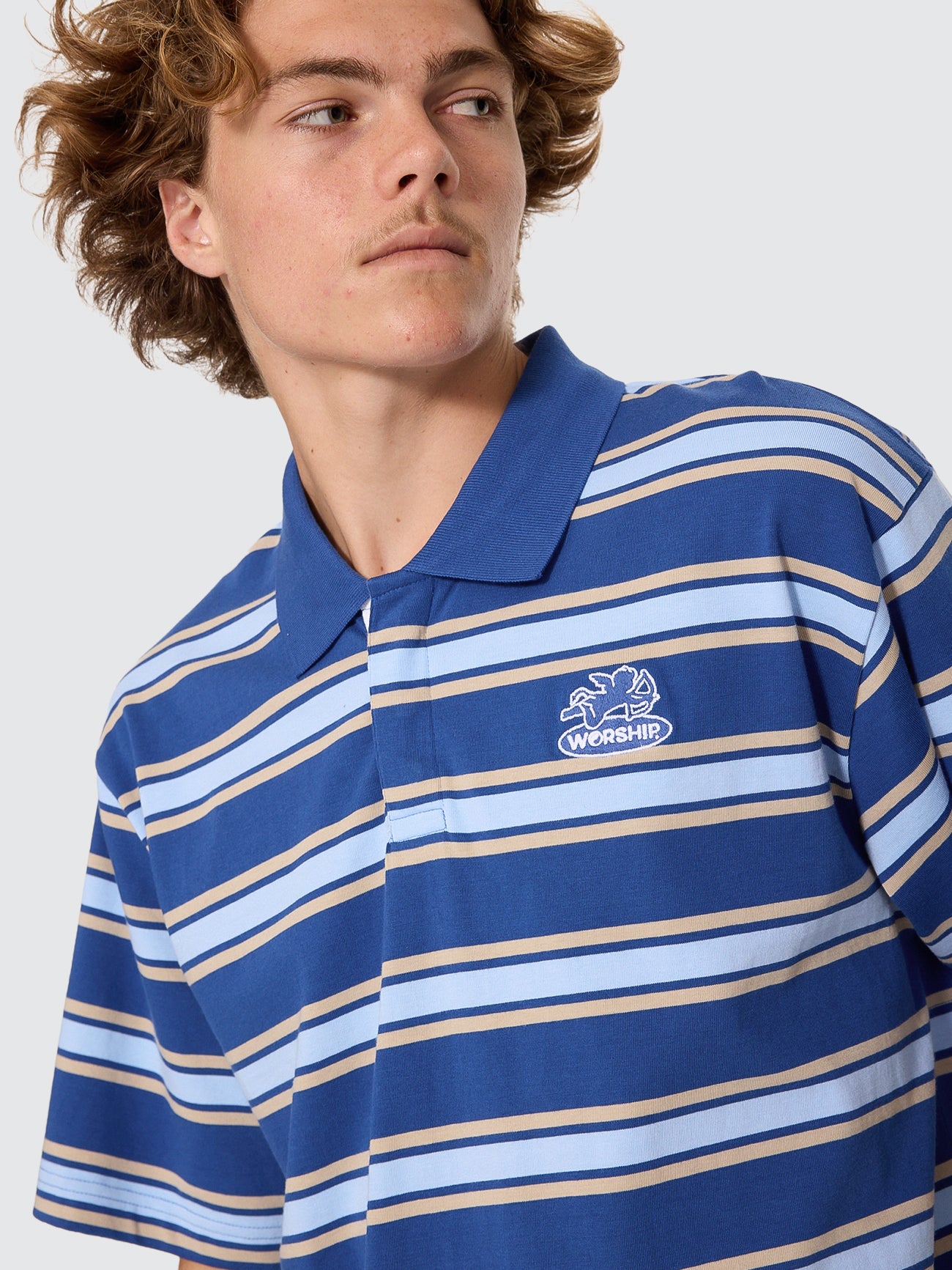 Shadow Cherub Short Sleeve Golf Polo - Blue