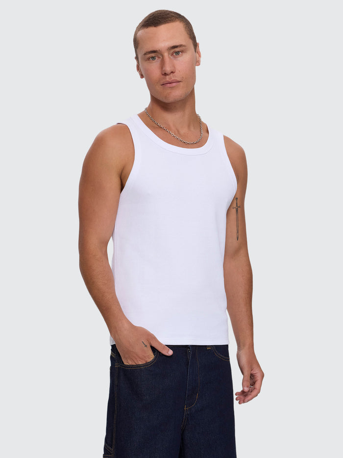 Base Rib Tank - White