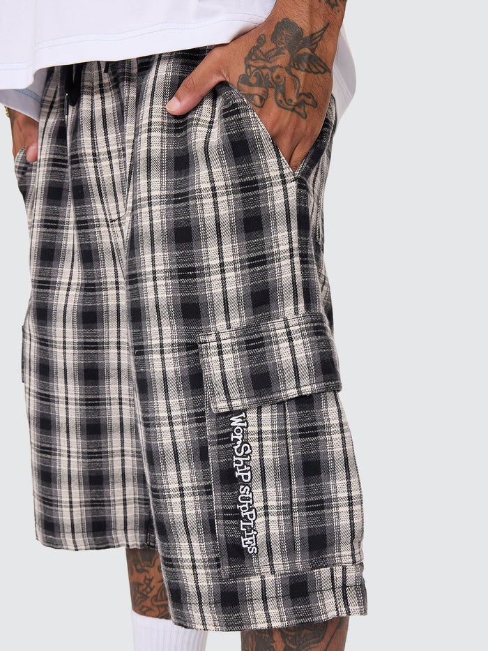Malibu Elastic Cargo Short - Black