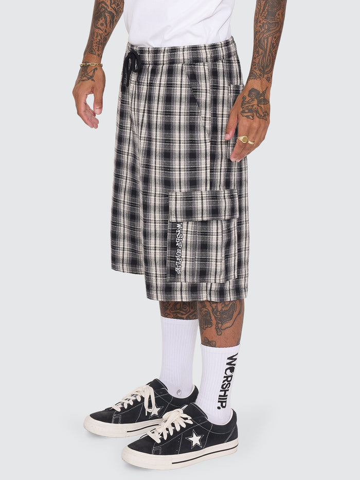 Malibu Elastic Cargo Short - Black