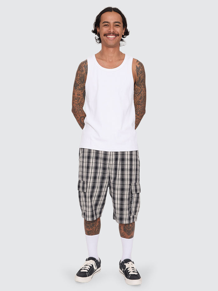 Malibu Elastic Cargo Short - Black