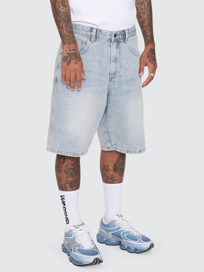 Dimension Big Dawg Jean Short - Faded Worn Blue