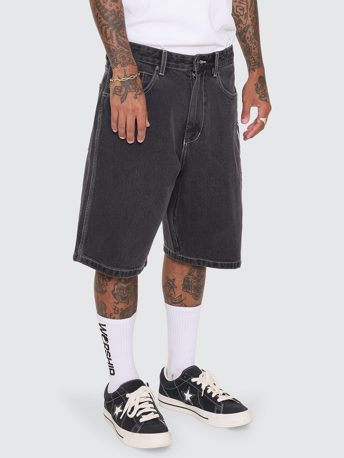 Pitted Big Dawg Jean Short - Used Black