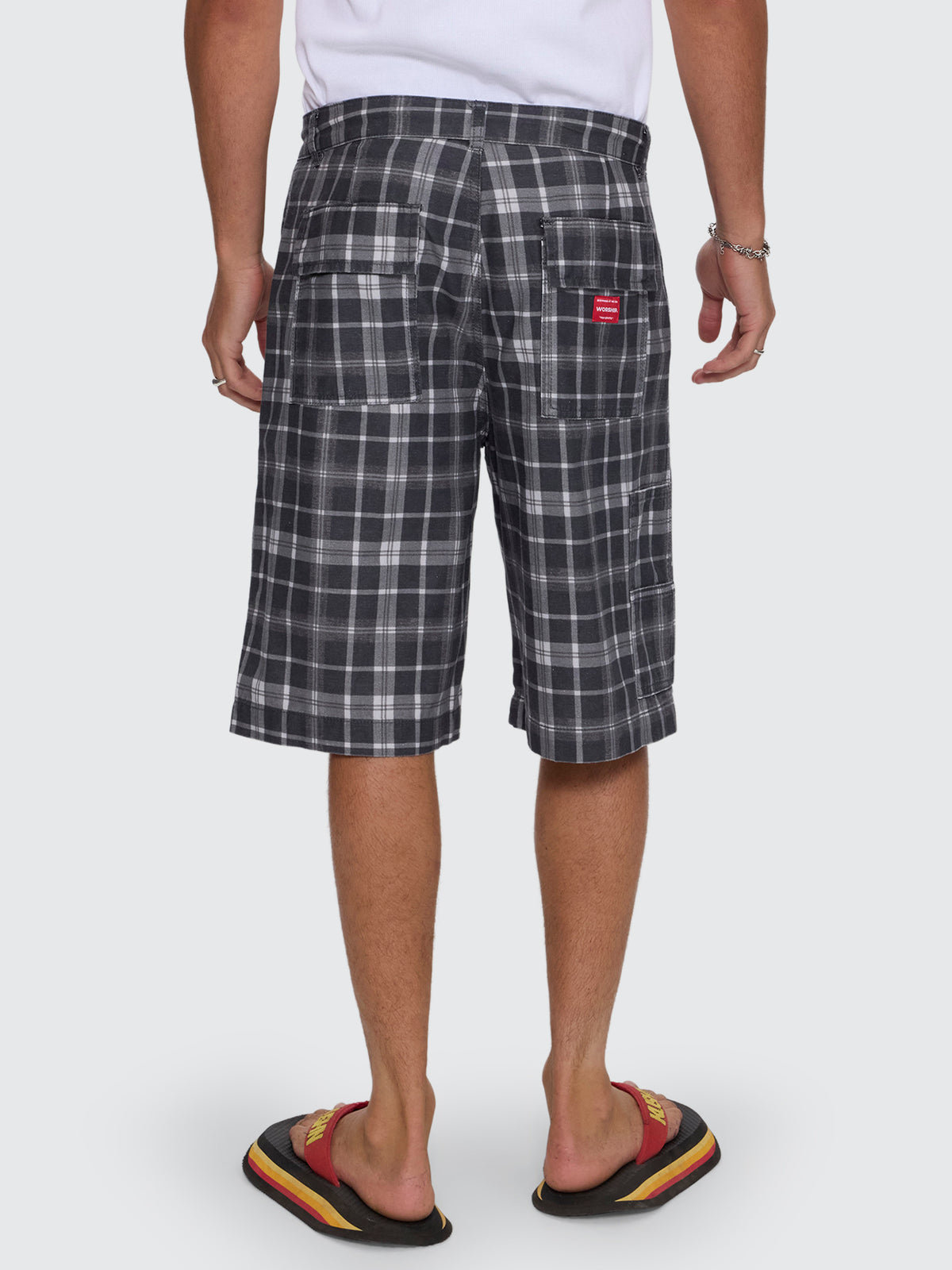 Overdue Fatigue Short - Charcoal Check