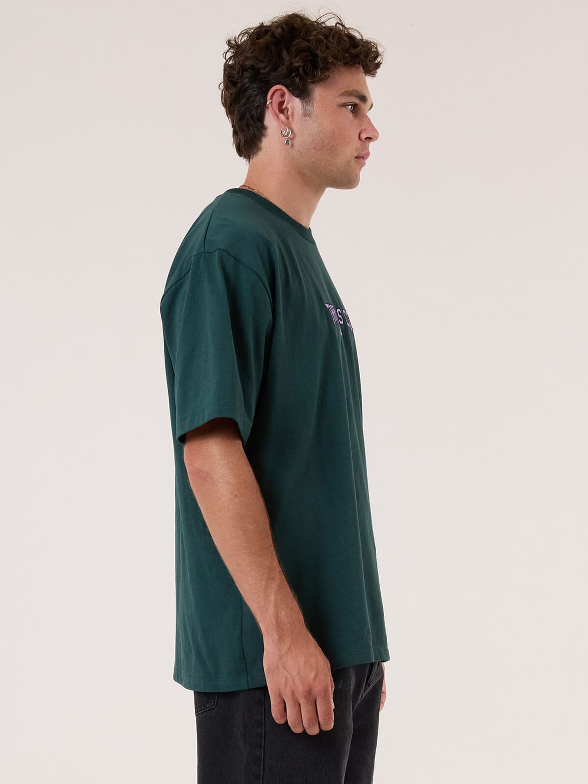 Recruit Oversized Fit Tee - Forrest Green XS