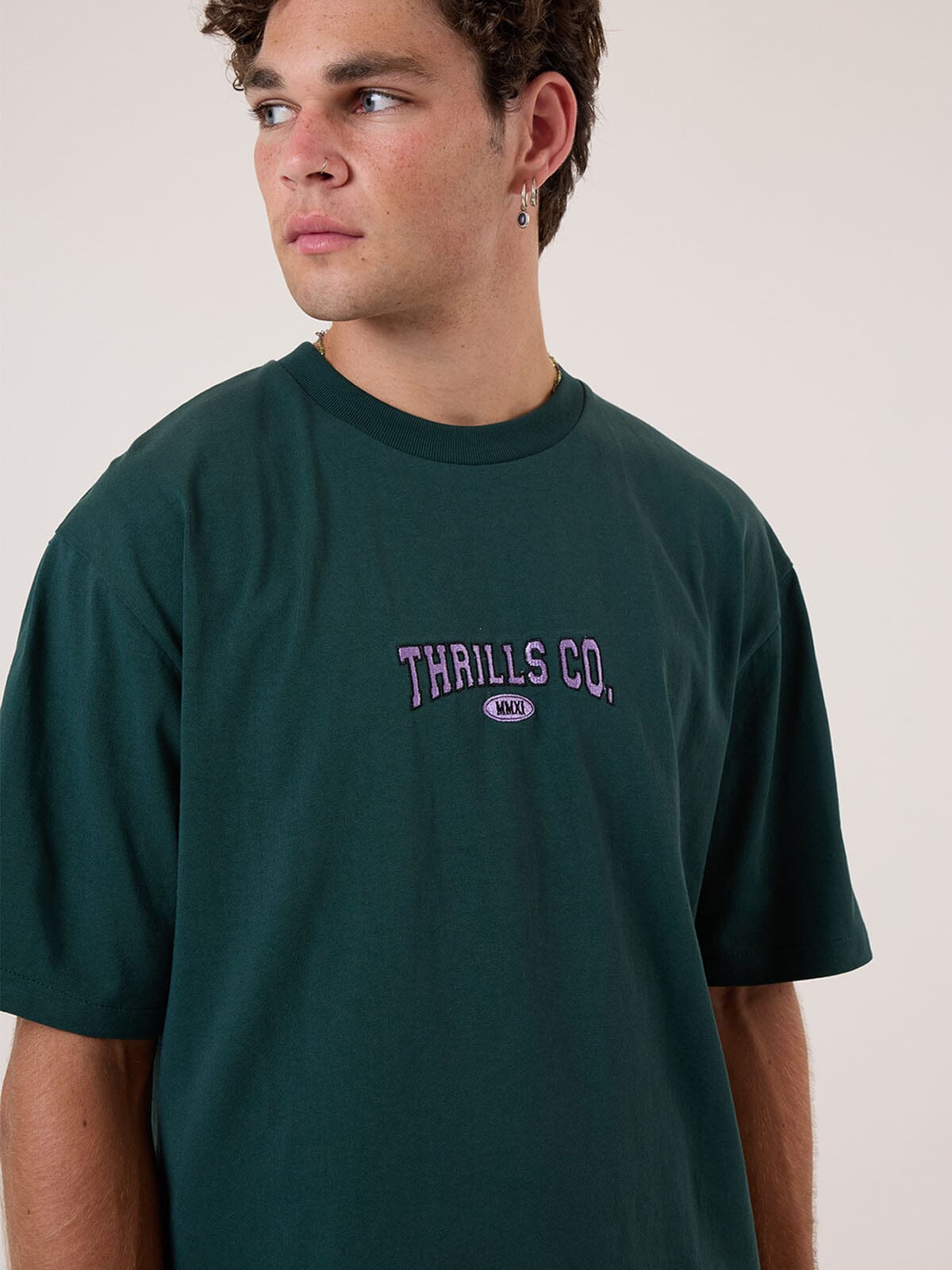 Recruit Oversized Fit Tee - Forrest Green XS