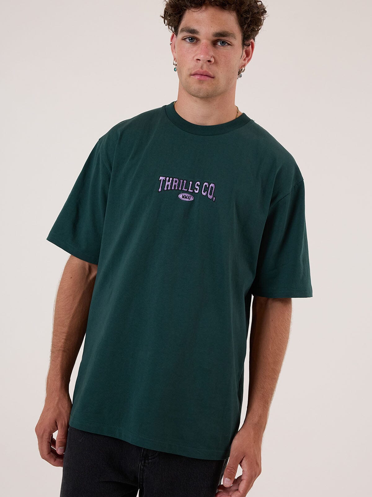 Recruit Oversized Fit Tee - Forrest Green XS