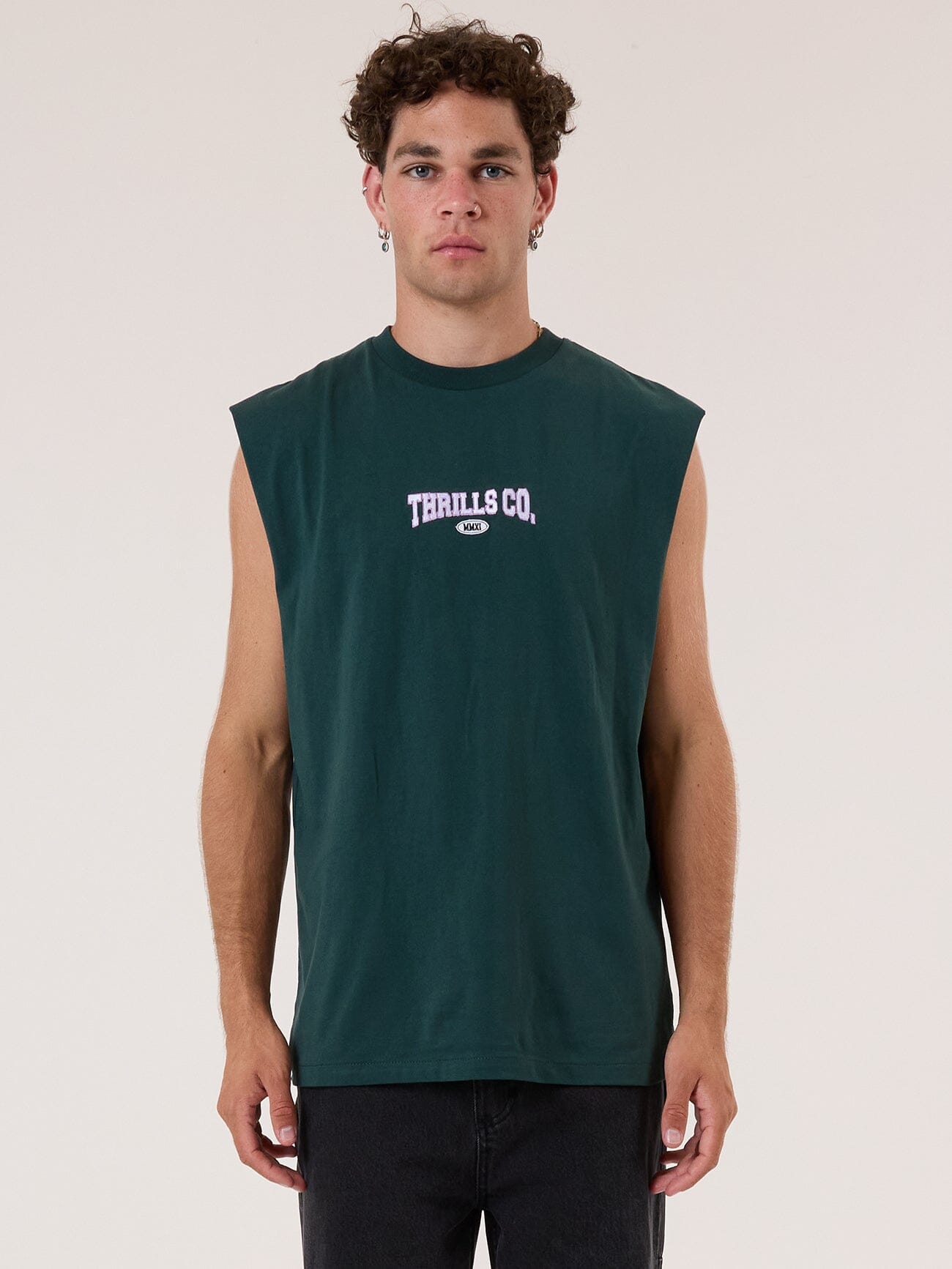 Recruit Merch Fit Muscle Tee - Forest Green