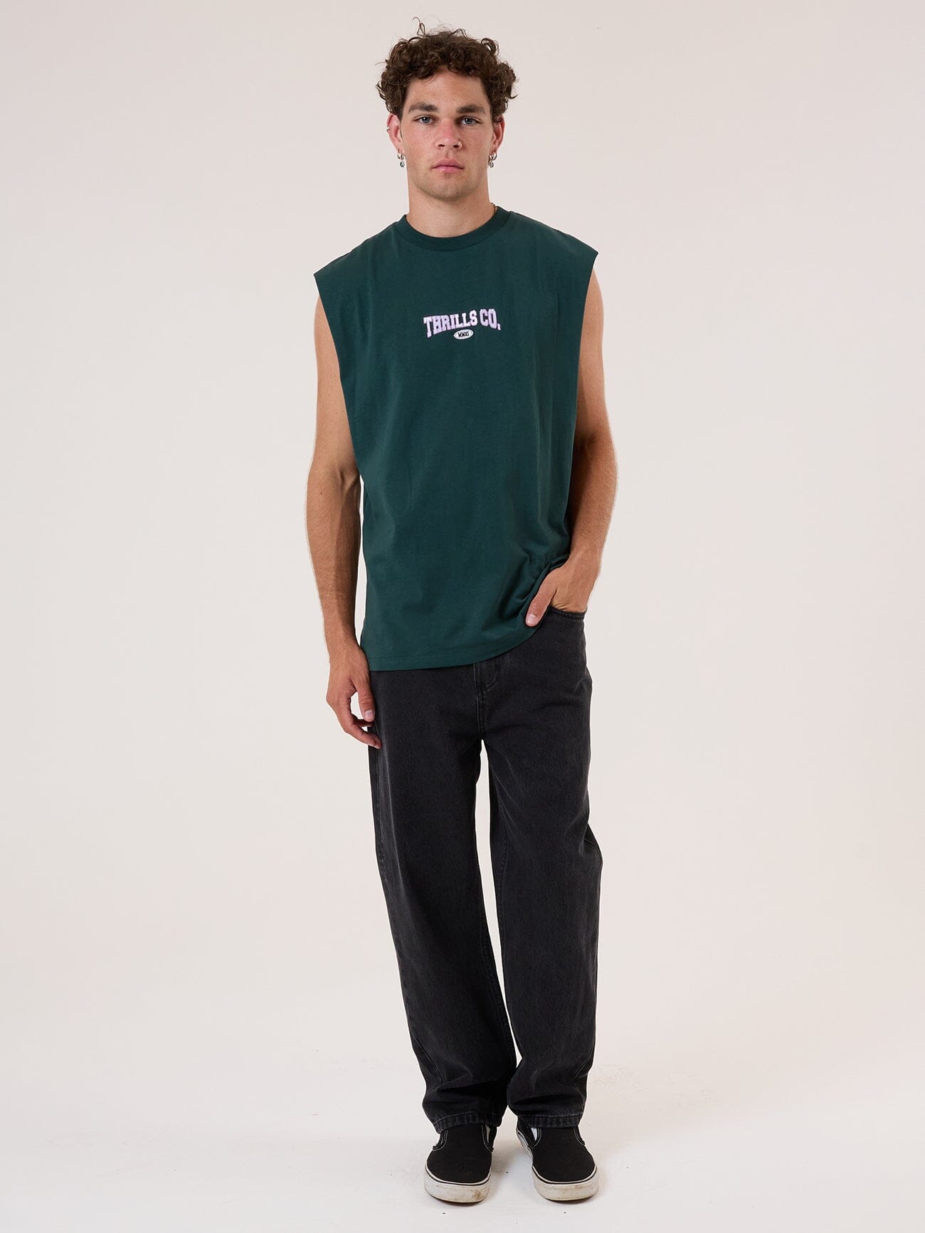 Recruit Merch Fit Muscle Tee - Forest Green