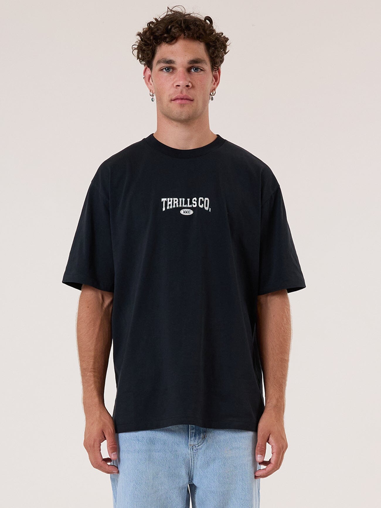 Recruit Oversized Fit Tee - Washed Black