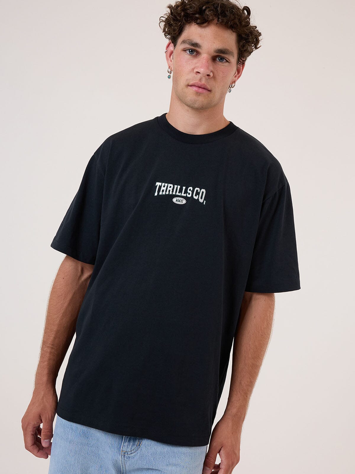 Recruit Oversized Fit Tee - Washed Black XS
